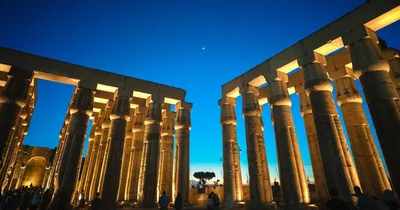 خورشیدگرفتگی کامل بر فراز معابد باستانی اقصر در مصر